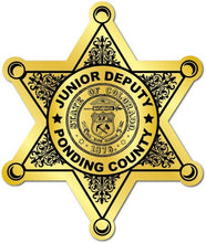 Load image into Gallery viewer, 6pt. Sheriff Star Stickers (Item #208)
