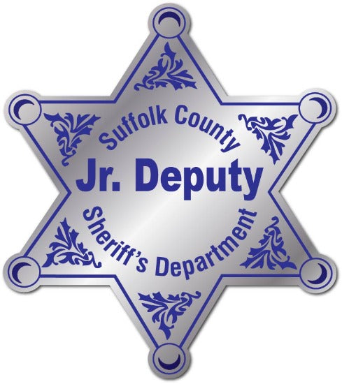 Silver Foil Sheriff Star Stickers 6pt. Jr. Deputy