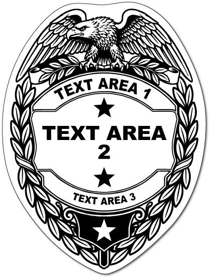 Junior Officer / Junior Badge Police Stickers - White (Item #102)