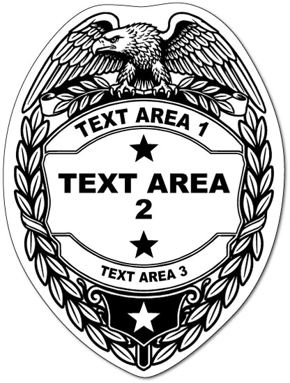 Junior Officer / Junior Badge Police Stickers - White (Item #102)