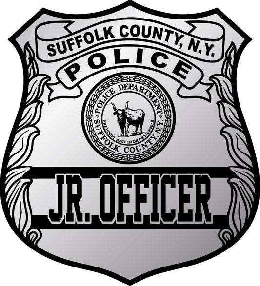 Suffolk County, N.Y. police badge for a junior officer