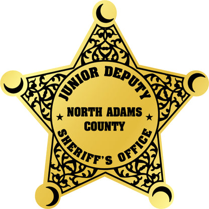 Junior Deputy Sheriff Star Sticker Badge