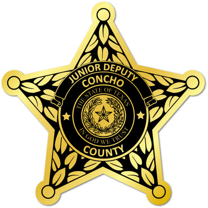 Jr. Deputy Gold Foil Stickers Custom (Item #204)