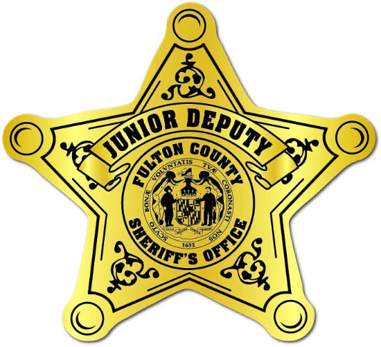 Gold Junior Deputy Sheriff Star Badge Sticker Sheriff's Office