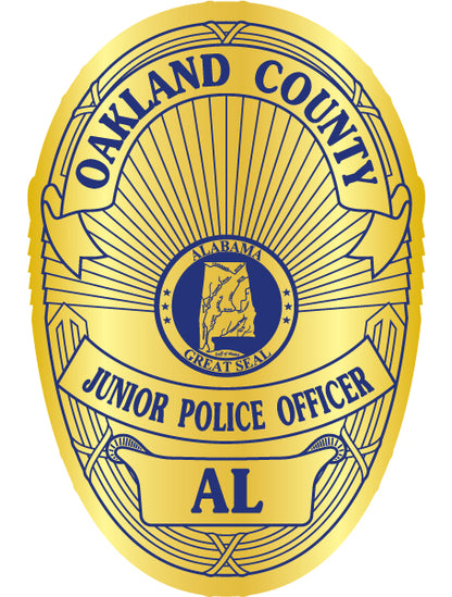 Custom Junior Officer and Junior Police Gold Badge Stickers (Item #113)