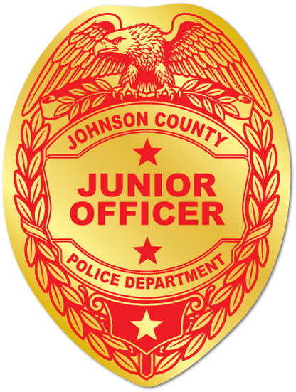 Junior Officer / Junior Badge Police Stickers - Gold Foil (Item #102)