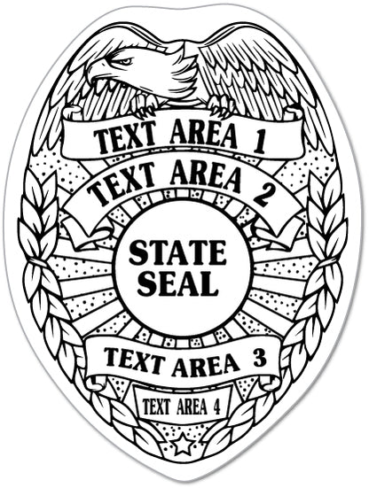 Junior Officer / Junior Police Kids Badge Stickers (Item #101)