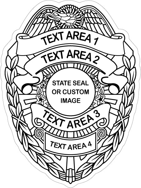 Custom Junior Officer / Junior Police Kids Badge Stickers - Law Enforcement (Item #109)