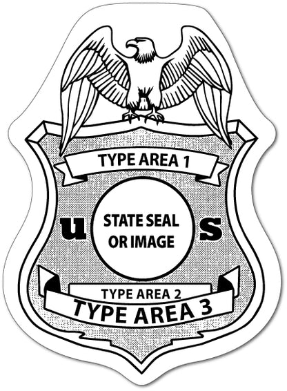 TEMPLATE OF EAGLE POLICE BADGE STICKERS