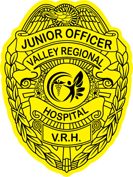 Junior Officer / Junior Police Hospital Badge Stickers (Item #109)