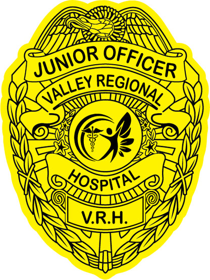 Junior Officer / Junior Police Hospital Badge Stickers (Item #109)