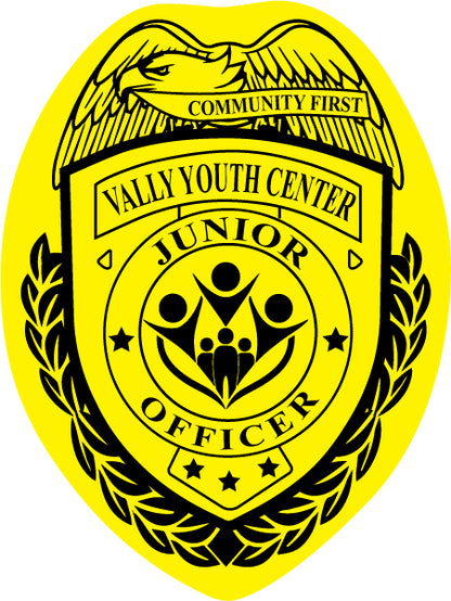 Badge Sticker with Junior Officer text with Eagle and Ribbon