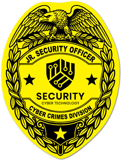 Junior Officer / Junior Badge Police Stickers - Yellow (Item #102)