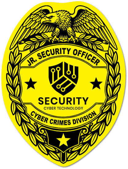 Junior Officer / Junior Badge Police Stickers - Yellow (Item #102)