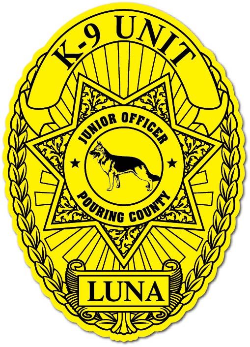 Yellow Junior Officer Deputy K-9 Unit Police Dept.