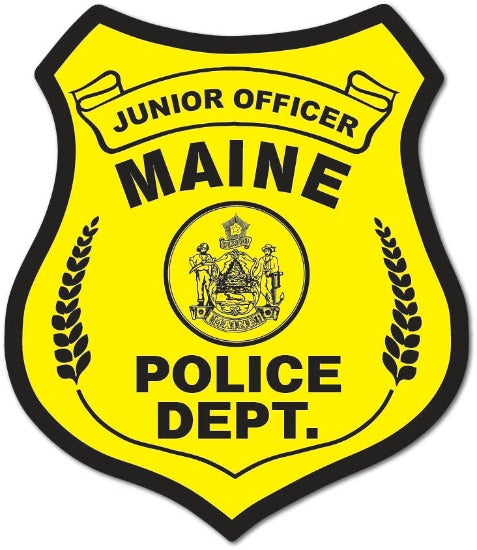 Custom Police Department Junior Officer Badge Yellow