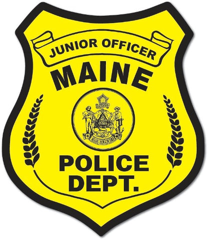 Custom Police Department Junior Officer Badge Yellow