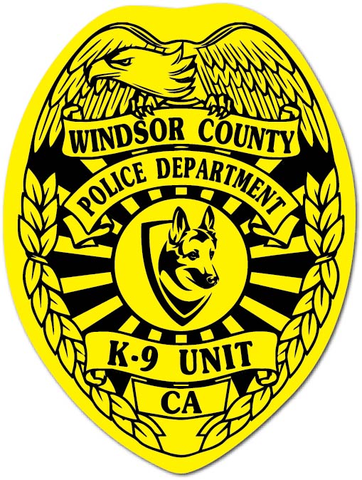 K-9 Unit Police Department Custom Badge Sticker 