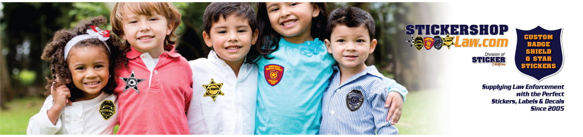 Police Stickers, Sheriff Stickers-Junior Officer Badge Stickers Labels ...