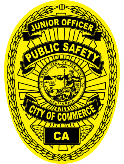Customized Junior Officer / Junior Police Oval Badge Stickers (Item #105)