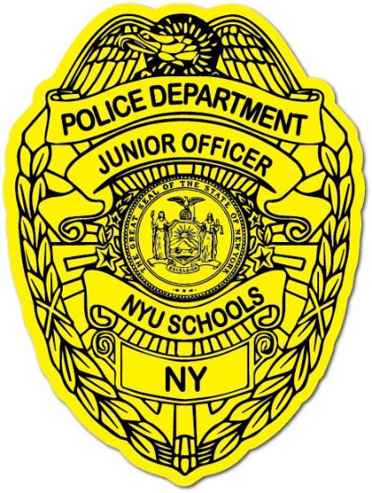 Yellow Police Department School Officer SRO Badge