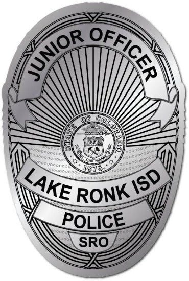 SRO Police Junior Officer Silver Badge Sticker