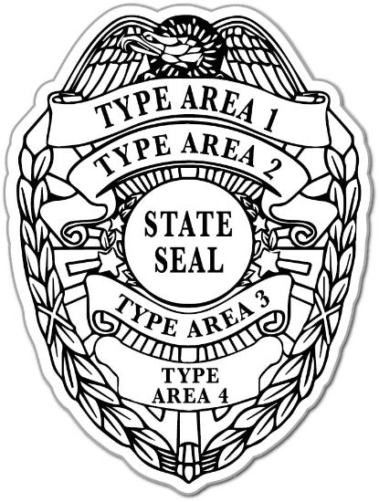 SRO SCHOOL POLICE TEMPLATE BADGE STICKER 