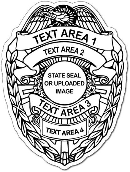 SRO School Badge Safety Stickers