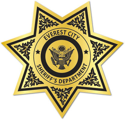 Custom Sheriff Star Stickers - 500 - 15,000 7pt Stars - Free Proofs - Gold/Silver/White Labels - BEST SELLER | StickerShopLaw.com