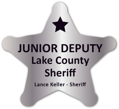 Silver Foil Junior Deputy Sheriff Star