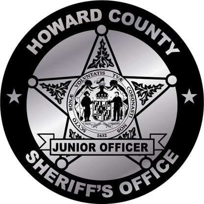 Sheriff Circle Silver Junior Deputy Department Stickers