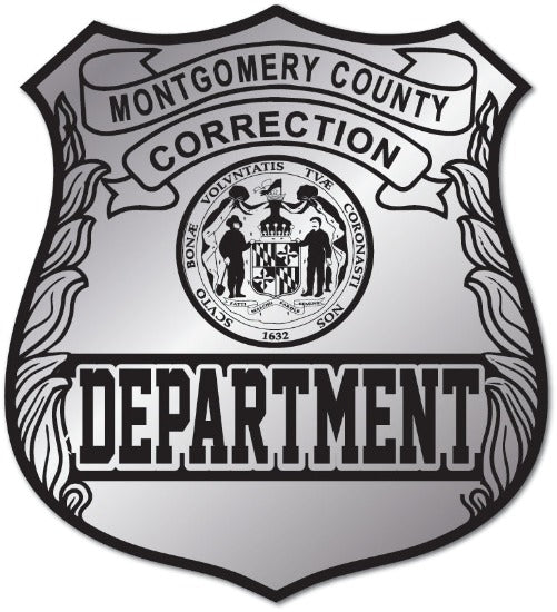 Silver Corrections Department Badge Sticker