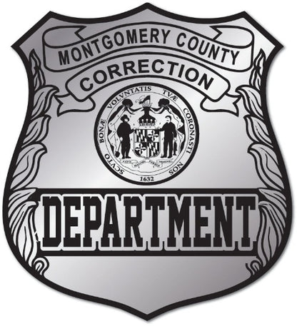 Silver Corrections Department Badge Sticker
