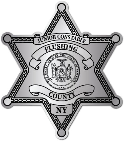 Silver Junior Constable Badge Sticker