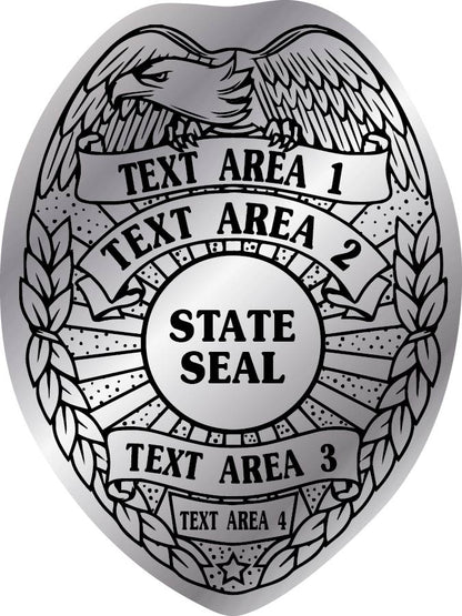Junior Officer Police Stickers - 500+ Custom Police Badge Stickers - Free Proofs Before Printing - Gold/Silver/White | StickerShopLaw.com