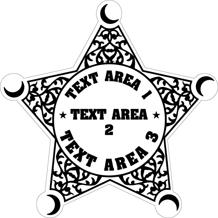 Sheriff Office Star Template 5 pt. Star Junior Deputy Sheriff's