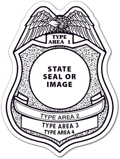 PARK RANGER BADGE TEMPLATE CUSTOM DESIGN STICKERS