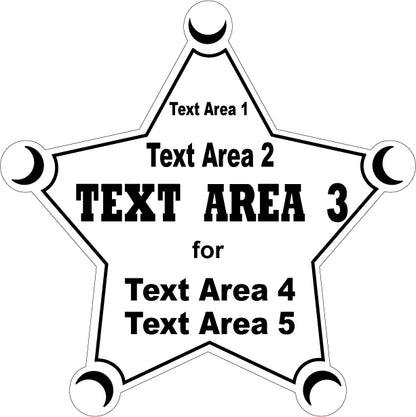 Text Template Vote Election Sheriff Star I Voted Election Sticker
