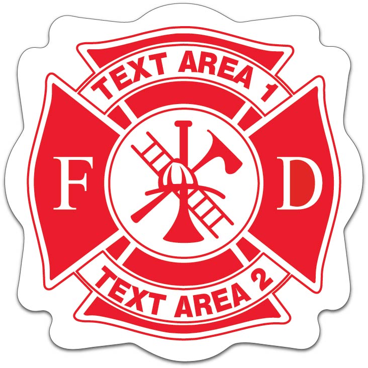 Fire Department Stickers - 500+ Junior Firefighter Stickers - EMS Badges- Free Proof Before Printing - White/Silver/Gold Labels