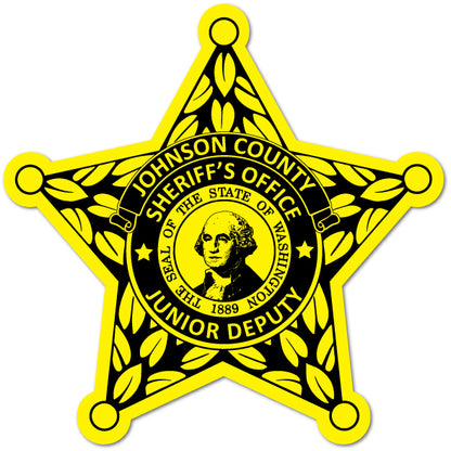 Yellow Sheriff Star Stickers Custom Junior Deputy Sheriff