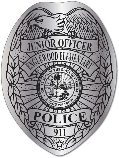 School Police - Junior Officer Badge Stickers (Item #1000)