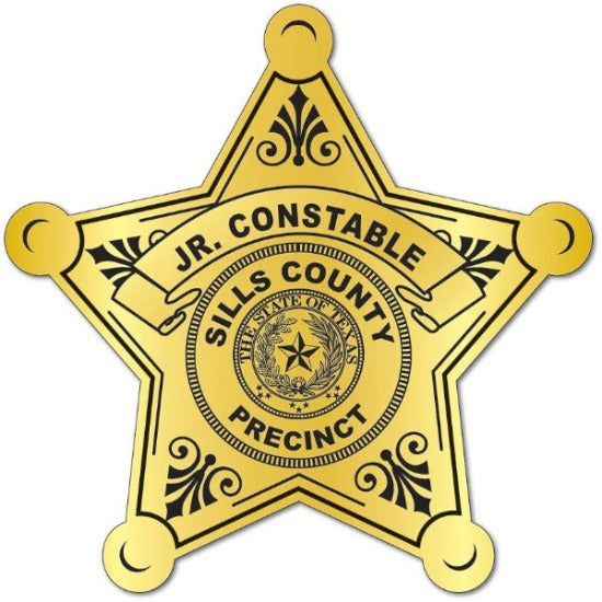 Constable Stickers Gold Sheriff Star Jr. Constable