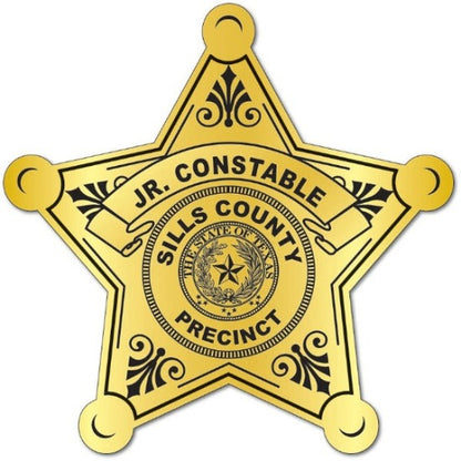Constable Stickers Gold Sheriff Star Jr. Constable