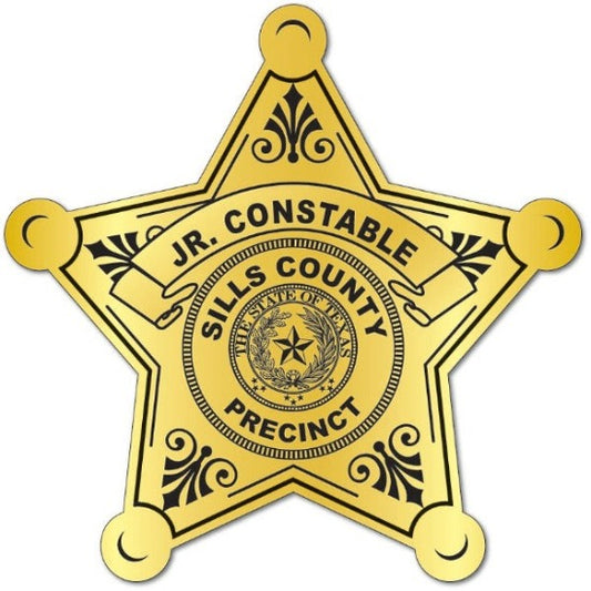 Constable Stickers Gold Sheriff Star Jr. Constable
