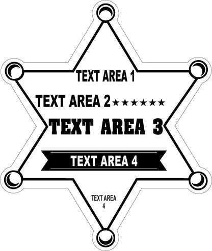 Text Template 6pt. Star Election Badge Sticker 