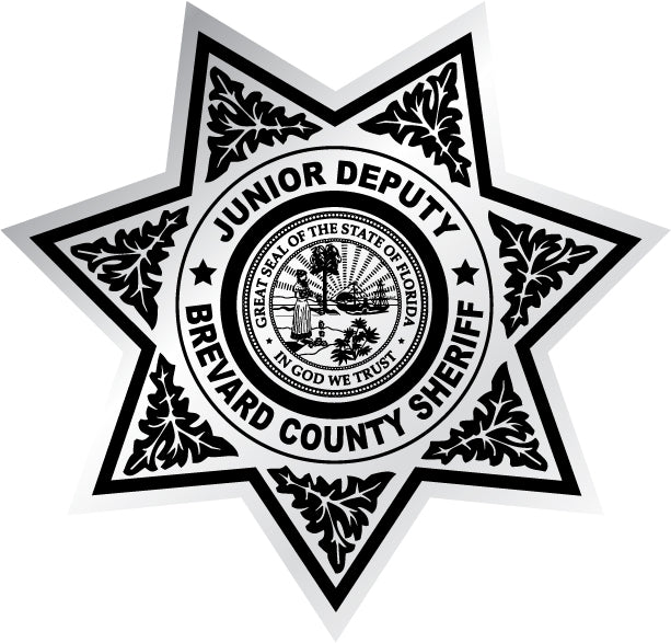 Silver Sheriff Star Sticker 7pt. Custom State Seal