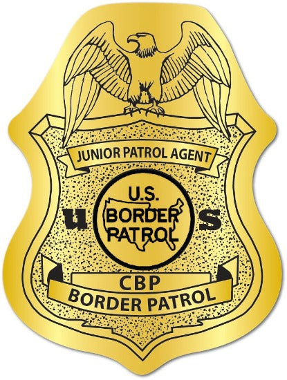 Gold Border Patrol Agent Badge Sticker