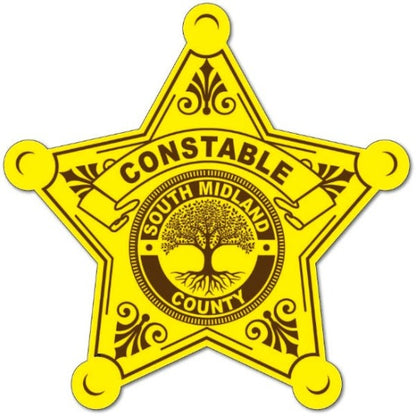 CONSTABLE BADGE STAR STICKER 