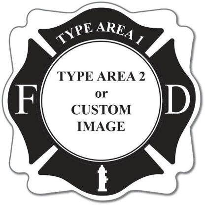 FD FIRE DEPT. TEMPLATE CUSTOM STICKERS 