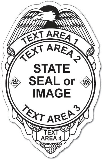 Dept. of Corrections Badge - Shield (Item #800)